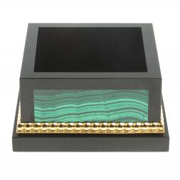 Лоток для скрепок камень малахит