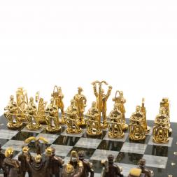 Шахматы подарочные "Нефтяники" 44х44 см серый мрамор