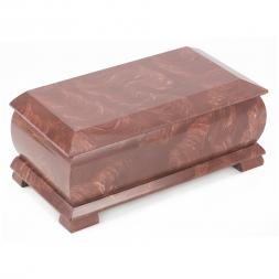 Шкатулка для денег "Купюра" с зеркалом лемезит 19х9,5х7,5 см