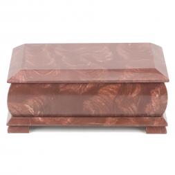 Шкатулка для денег "Купюра" с зеркалом лемезит 19х9,5х7,5 см