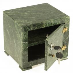Сейф малый камень змеевик 18,5х16х17 см