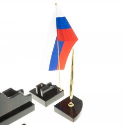 Письменный набор &amp;quot;Гордый лев&amp;quot; черный обсидиан