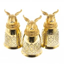 Подарочный набор "Заяц" тарелка и 3 стопки перевертыша Златоуст