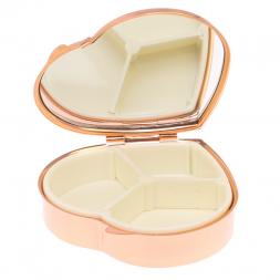 Таблетница "Сердце" на 3 отделения камень серафинит цвет красное золото