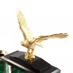 Письменный прибор "Орел" из малахита 7 предметов