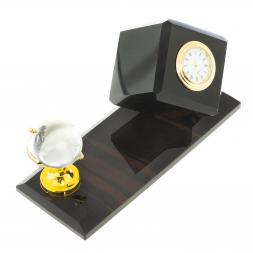 Мини-набор &amp;quot;Куб&amp;quot; с глобусом камень обсидиан