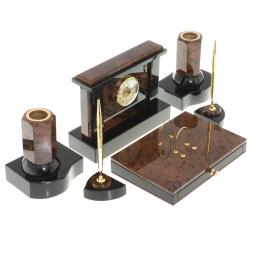 Письменный набор "Королевский" из обсидиана