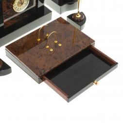 Письменный набор "Королевский" из обсидиана