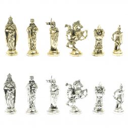 Шахматы "Рыцари крестоносцы" 44х44 см из мрамора и лемезита
