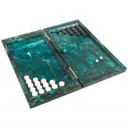 Нарды из камня змеевик