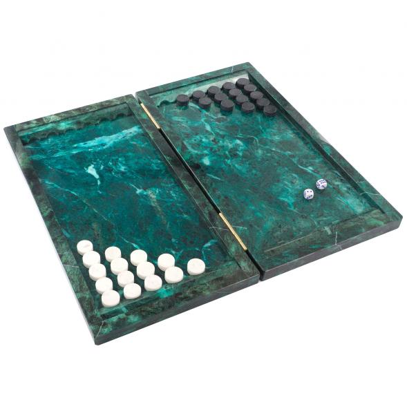 Нарды из камня змеевик 120570