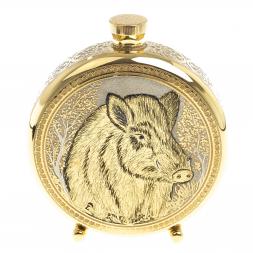 Подарочный набор "Кабан" фляжка и 2 стопки перевертыша Златоуст