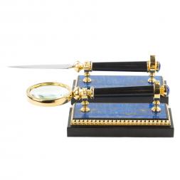 Письменный набор руководителя "Держава" камень лазурит