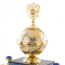 Письменный набор руководителя "Держава" камень лазурит