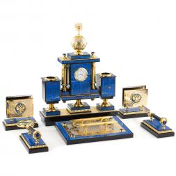 Письменный набор руководителя "Держава" камень лазурит