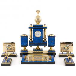 Письменный набор руководителя "Держава" камень лазурит