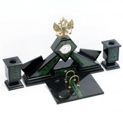 Настольный набор из нефрита "Герб России"