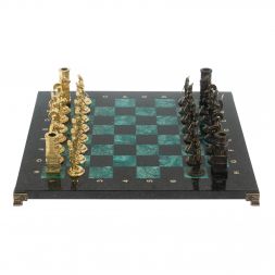 Шахматы подарочные "Спарта" фигуры шабровский змеевик