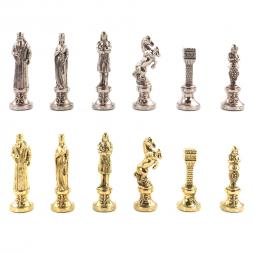 Шахматы "Ренессанс" доска 36х36 см мрамор фигуры цвет золото / серебро