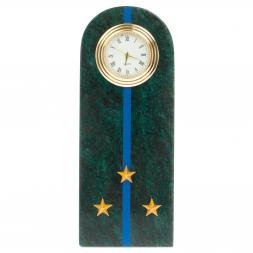 Часы-погон "Старший лейтенант МЮ" камень змеевик