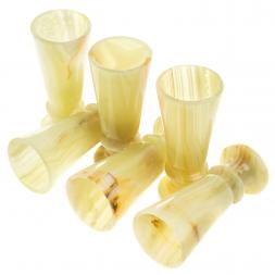 Набор рюмок "Конус" камень оникс в футляре 3,5х8 см 6 шт 20 мл