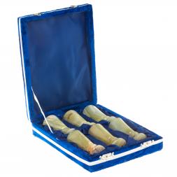 Набор рюмок "Конус" камень оникс в футляре 3,5х8 см 6 шт 20 мл