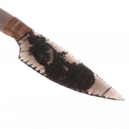 Нож каменный из обсидиана рукоять агат 24х4х2 см