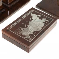 Письменный набор "Оптимал плюс" коричневый обсидиан