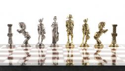 Шахматы "Отечественная война 1812 г." доска 40х40 см мрамор лемезит