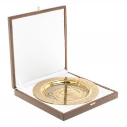 Тарелка с гравюрой "Медведь" 22,5 см Златоуст