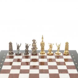 Шахматы подарочные "Шахерезада" доска 40х40 см мрамор лемезит