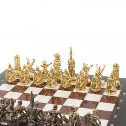 Шахматы подарочные "Шахерезада" доска 40х40 см мрамор лемезит