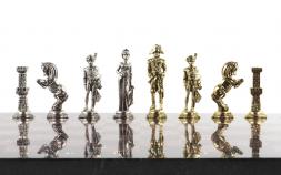 Шахматы "Отечественная война 1812 г." доска 40х40 см камень лемезит