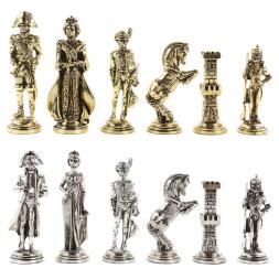 Шахматы "Отечественная война 1812 г." доска 40х40 см камень лемезит