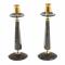 Подсвечники "Грани" коричневый обсидиан (пара)