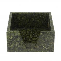 Лоток для бумаг "Кубарик" из светлого змеевика 11х11х5,5 см