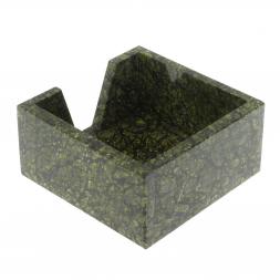 Лоток для бумаг "Кубарик" из светлого змеевика 11х11х5,5 см