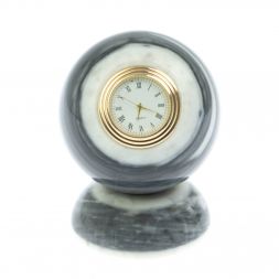 Настольные часы "Шар Антистресс" 8 см из мрамора