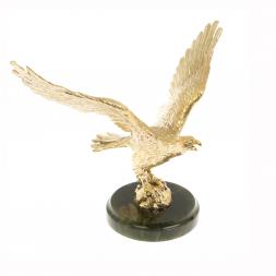 Бронзовая статуэтка "Орел на взлете" нефрит