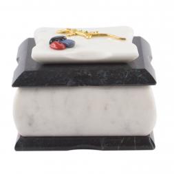 Шкатулка из белого мрамора &amp;quot;Оригинал&amp;quot; 10х8х7,5 см