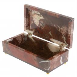 Ларец из яшмы 18х8,5х6,5 см