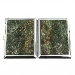Портсигар на 20 сигарет с зажигалкой камень актинолит