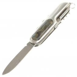 Нож мультитул складной 7 в 1 с камнем лабрадор