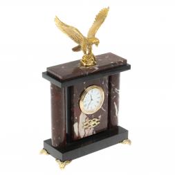 Декоративные часы «Орел» камень креноид бронза