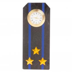 Часы "Погон полковник Авиации ВМФ" из змеевика