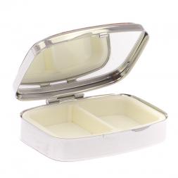 Таблетница на 2 отделения камень серафинит цвет серебро