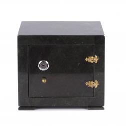 Сейф малый черный змеевик 19х16х17 см