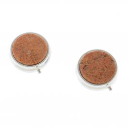 Таблетница на 3 отсека камень пегматит цвет серебро