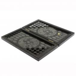 Каменные нарды "Дракон" из габбро-диабаза