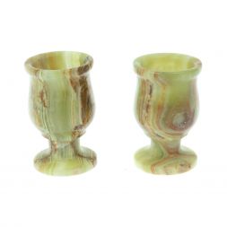 Набор рюмок 2 шт из оникса в футляре 3,5х6 см (1,5х2,5)